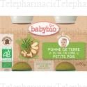 BABYBIO L&eacute;gumes - Petits pots Petits pois / Pommes de terre d&egrave;s 6 mois 2x130g