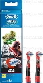 Oral B Stages Power 2 T&ecirc;tes de Brosse &agrave; Dents Star Wars