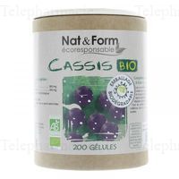 NAT&FORM ECO RESP Cassis Bio G&eacute;l B/200