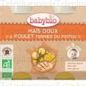 BABYBIO Repas du Midi - Petits pots Ma&iuml;s doux et poulet d&egrave;s 8 mois 2x200g