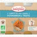 BABYBIO Repas du Midi - Petits pots carotte, potimarron, truite d&egrave;s 8 mois 2x200g
