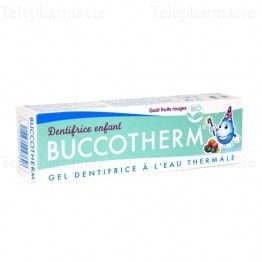 BUCCOTHERM Gel dentifrice Bio &agrave; l'eau thermale go&ucirc;t fruits rouges tube 50 ml