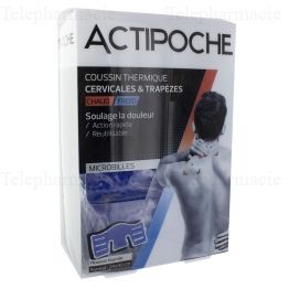 ACTIPOCHE Coussin thermiques cervicales et trap&egrave;zes 24x40cm