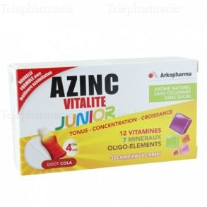 ARKOPHARMA Azinc vitalit&eacute; junior 30 comprim&eacute;s go&ucirc;t cola