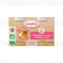 BABYBIO Fruits - Petits pots Mirabelle, pommes d&egrave;s 4 mois 2x130g