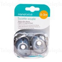 BEABA SUC FLEXY 0-3M GREY X2