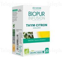 BIOPUR Infusion thym citron bio x 20 sachets
