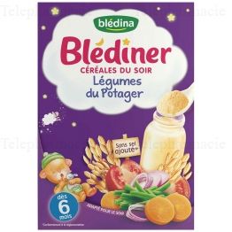 Bledina blediner c&eacute;r&eacute;ales du soir legumes du potager des 6 mois 240g
