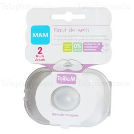 Bouts de Sein Silicone Taille M Bo&icirc;te de St&eacute;rilisation Lot de 2
