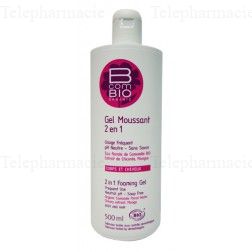 BCOMBIO Hygi&egrave;ne corps - Gel Moussant 2 en 1 corps et cheveux flacon 500ml