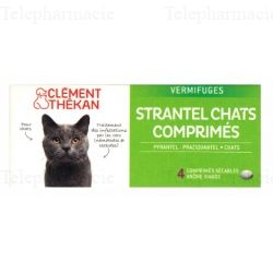 CLEMENT THEKAN Strantel vermifuge chats bo&icirc;te de 2 comprim&eacute;s
