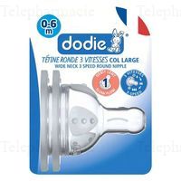 DODIE T&eacute;tine col large 0-6 mois d&eacute;bit 1 lot de 2