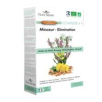 FLORA NATURA Complexe 4+ Minceur - Elimination Bio 20 Ampoules de 15ml