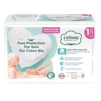 COTTONY Couches hypoallerg&eacute;niques Taille 1 de 2 &agrave; 5kg x27