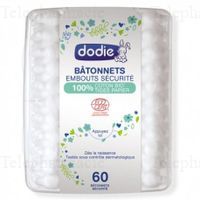 DODIE Coton tiges b&eacute;b&eacute; x60