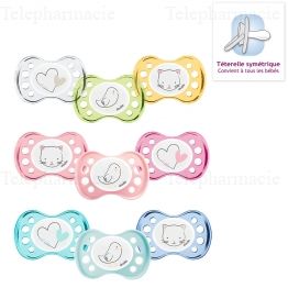 Sucettes anatomiques en silicone des la naissance 0-2 mois x2