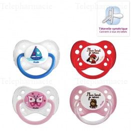 DODIE Duo Sucettes +6 mois anatomiques silicone gar&ccedil;on REF A14