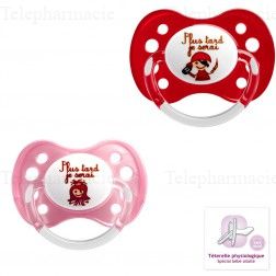 Sucette physiologique silicone avec anneau 0-6 mois