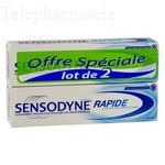 SENSODYNE Rapide et protection longue dur&eacute;e Lot de 2 tubes 75ml