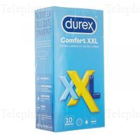 DUREX Comfort Xxl - Extra Larges Extra Longs - 10 Pr&eacute;servatifs