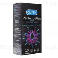 DUREX Perfect Gliss - 10 pr&eacute;servatifs