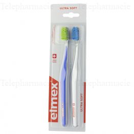 ELMEX Brosse &agrave; dents ultra soft Lot de 2