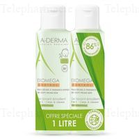 A-DERMA Exomega control Gel lavant &eacute;mollient Flacon 2x500ml