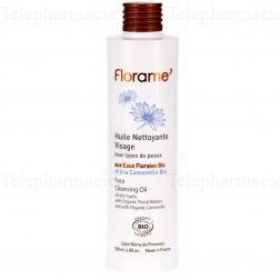 FLORAME Eaux florales bio - Huile nettoyante visage flacon 200ml