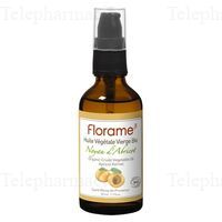 FLORAME Huile v&eacute;g&eacute;tale vierge bio de noyau d'abricot flacon pompe 50ml