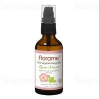 FLORAME Huile v&eacute;g&eacute;tale vierge bio rosier muscat flacon pompe 50ml