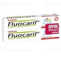 FLUOCARIL Dentifrice enfants 3-6 ans gout fraise tube 50ml Lot de 2