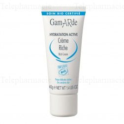 GAMARDE Hydratation active cr&egrave;me hydratante riche bio tube 40g