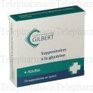 SUPPOSITOIRES &agrave; la GLYCERINE Adultes GILBERT Bo&icirc;te de 25