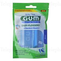 GUM Easy Flossers Porte fil dentaire x30