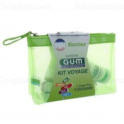 GUM Kit voyage blancheur trousse 4 produits