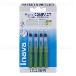 INAVA Brossettes interdentaires ISO6 tr&egrave;s larges 2,2mm pack de 4