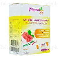 VITAMIN 22 Cafeine+ "Energie Instant" 14 sticks