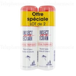 INSECT ECRAN R&eacute;pulsif peau sp&eacute;cial tropiques Spray 75ml x2