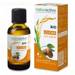NATURACTIVE Huile V&eacute;g&eacute;tale Bio Jojoba flacon 50ml