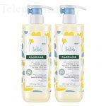 KLORANE B&eacute;b&eacute; Gel lavant doux au Calendula apaisant Flacon 500ml x 2