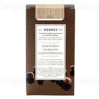 KORRES Coloration Permanente - Huile d'argan coloration haute performance Blond platine cendre 10.1