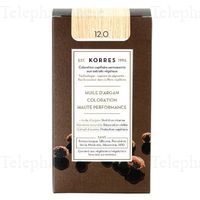KORRES Coloration Permanente - Huile d'argan coloration haute performance Blond sp&eacute;cial 12.0