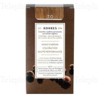 KORRES Coloration Permanente - Huile d'argan coloration haute performance Blonde 7.0