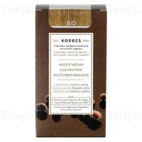 KORRES Coloration Permanente - Huile d'argan coloration haute performance Light Blonde 8.0
