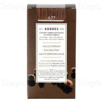 KORRES Coloration Permanente - Huile d'argan coloration haute performance Gianduja 6.77