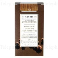KORRES Coloration Permanente - Huile d'argan coloration haute performance Golden/Honey blinde 7.3