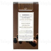 KORRES Coloration permanente - huile d'argan, blond fonc&eacute; marron 6.7