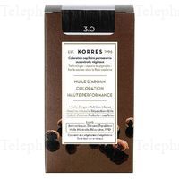 KORRES Coloration Permanente - Huile d'argan coloration haute performance Dark brown 3.0