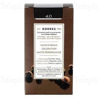 KORRES Coloration Permanente - Huile d'argan coloration haute performance Brown 4.0