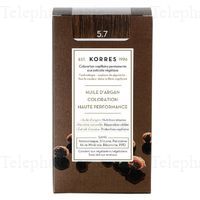 KORRES Coloration Permanente - Huile d'argan coloration haute performance Chocolate 5.7